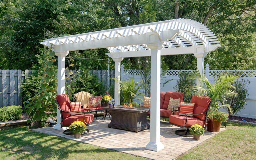10x14' Arcadian White Vinyl Pergola