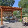 12' x 12' Traditional wood pergola in canyon brown stain