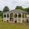 14x20 Rect Country Style Gazebo - Ivory Vinyl