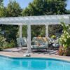 14' x 20' Artisan white vinyl pergola