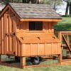 4x4 tractor stained chicken coop