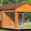 8x14 Traditional Dog Kennel - stained brown
