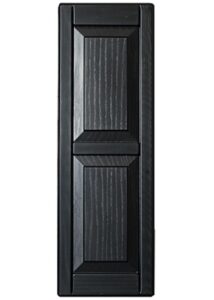 Black raised panel shutter