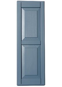 Blue raised panel shutter