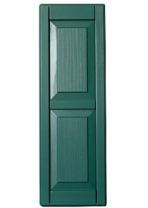 Green raised panel shutter