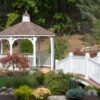 10' octagon country style white vinyl gazebo with cupola