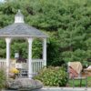 10' octagon keystone style white vinyl gazebo with cupola