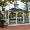 10' x 14' colonial style white vinyl gazebo
