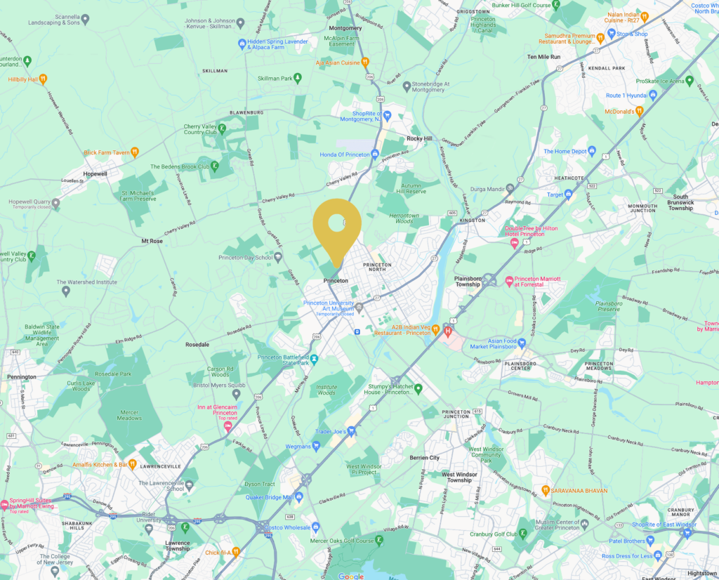 A map of Princeton, New Jersey