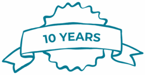 10 year warranty icon for Riverview Outdoor pergolas