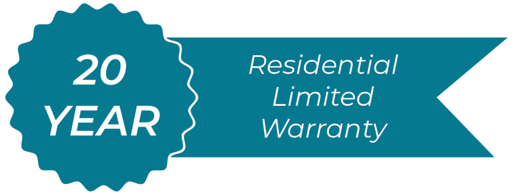 20 Year Residential Limited Warranty