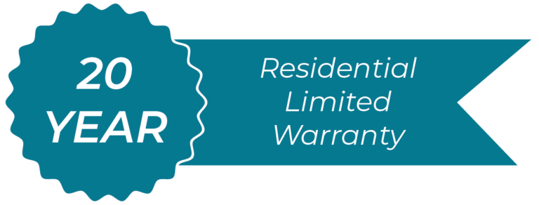 20 Year Residential Limited Warranty