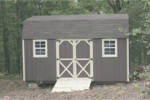Storage shed on a foundation that is Not Recommended: Cinder blocks or direct placement on the ground